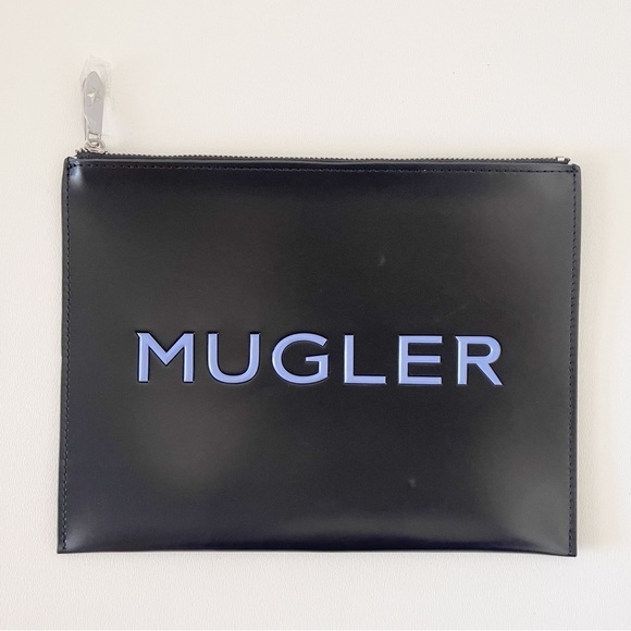 Mugler Perfume Bag Cosmetic Case Make Up Travel Luxury Black New - Picture 1 of 10